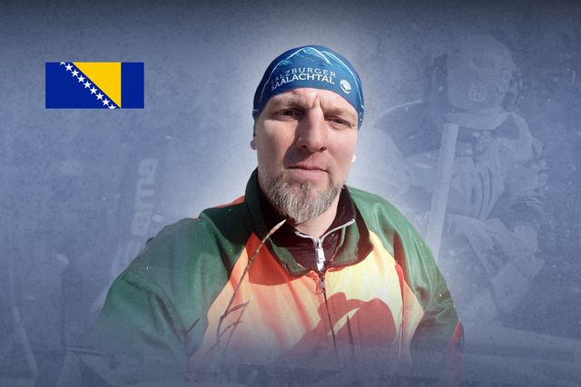 Image featuring the flag of Bosnia and Herzegovina with a blurred face and the word 'DRAFT' overlay.