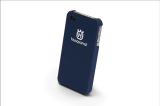 Rear view of a smartphone case with Husqvarna branding.