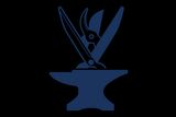 Icon depicting a pair of garden shears on an anvil.