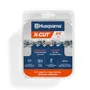 Packaging of Husqvarna X-CUT 24-inch chainsaw chain with specifications and compatibility details.