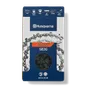Front view of Husqvarna X-CUT S83G chainsaw chain packaging, showing specifications.