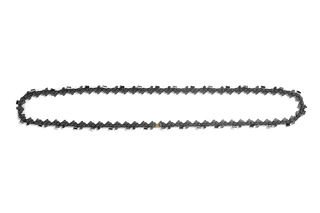 Top view of a chainsaw chain.
