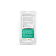Back view of a product packaging with warning and instruction labels.