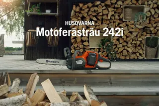 Husqvarna 242i cu acumulator și încărcător. Beneficiu de funcționalitate Chainsaw 242i Tool fără RO