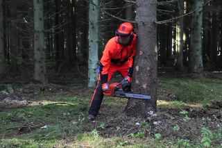 Working with chainsaws - Woodcutting 2 44s 16:9 MASTER