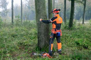 Man with Chainsaw