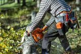 Firewood cutting with 450S Petrol Chainsaw