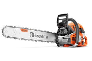 Sivukuva Husqvarna-moottorisahasta, jossa on X-Tough-laippa.