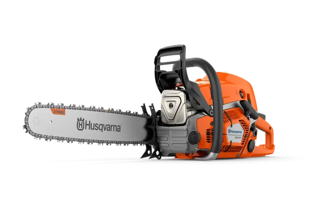 Bočni pogled na motornu testeru Husqvarna koja prikazuje njen dizajn i karakteristike.