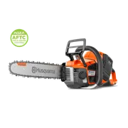 Side view studio image of a chainsaw with an AGZA AFTC Field Tested Certified badge.