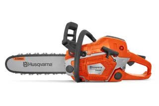 Side view of a Husqvarna 550XP chainsaw with X-Force bar.