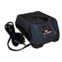 Front view of a lithium-ion battery charger with power cord.