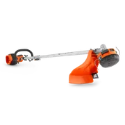 Husqvarna MAX Combi Switch + String Trimmer 330iKL without battery and charger. Side view of a Husqvarna string trimmer showcasing its cutting head and ergonomic handle.