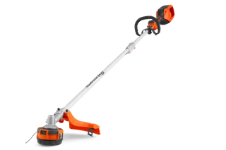 Husqvarna MAX Combi Switch + String Trimmer 330iKL without battery and charger. Side view of a Husqvarna battery-powered grass trimmer.