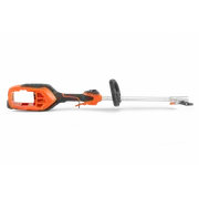 Side view of a Husqvarna gardening tool with ergonomic handle.