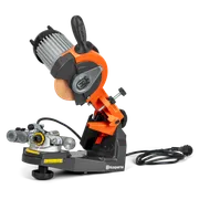 Reguleeritavate seadistustega Husqvarna kettsae teritaja külgvaade.