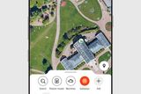 Smartphone, der viser et havelayout med gateway-forbindelsesstatus.