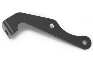 Bracket for Head lights kit. Két lyukú fém konzol oldalnézete.