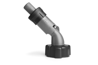 Vue latérale d’un raccord de tuyau d’arrosage Gardena.