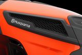 Close-up of a Husqvarna product showcasing its design details.