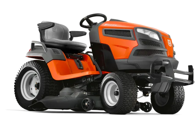 Widok z boku kosiarki samojezdnej Husqvarna z widocznym urządzeniem tnącym.