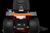 Rear view of a commercial front mower with visible locking mechanism.