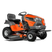 HUSQVARNA TS 242D. มุมมองด้านข้างของเครื่องตัดหญ้าแบบนั่งเล่น Husqvarna