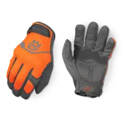Paire de gants de travail Husqvarna, mettant en valeur le design de la paume et du dos.