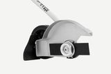 Side view of a metal cutting blade attachment for a power tool.