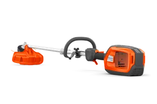 Вигляд акумуляторного тримера для трави Husqvarna збоку.