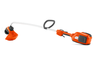 Страничен изглед на акумулаторен тример за трева Husqvarna.