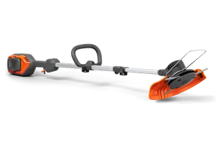 Vue latérale d’un coupe-bordures à batterie Husqvarna.