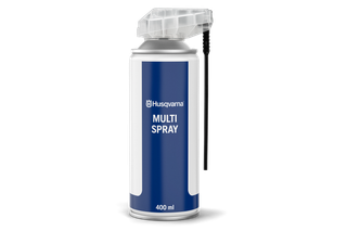 Front view of a Husqvarna multi spray can with a nozzle.