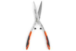 Front view of Husqvarna garden shears with ergonomic handles.