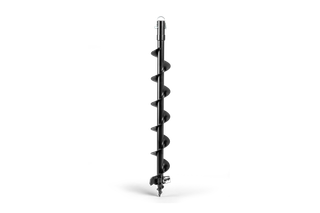 Front view of a construction auger bit designed for drilling.