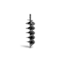 Front view of a large industrial auger bit designed for drilling.