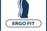 Icon depicting a human silhouette with spine alignment, labeled 'Ergo Fit'.