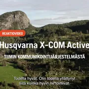 Husqvarna X-COM Active, kypäräkiinnitys. X-COM Active testimonial FI