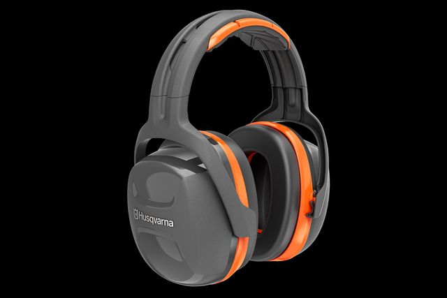 Vista frontale di una protezione acustica Husqvarna