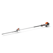 Husqvarna HTF52D Hedge Trimmer Attachment. Un cortasetos con mango largo, utilizado para el mantenimiento del jardín.