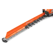 Side view of a Husqvarna hedge trimmer blade.