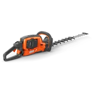 Side view of a hedge trimmer with visible battery compartment.