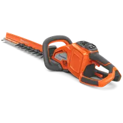 Side view of a Husqvarna hedge trimmer showcasing its ergonomic handle and blade.