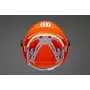 Top view of a Husqvarna safety helmet showing the interior structure.