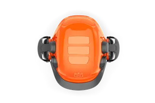 Bovenaanzicht van een robotmaaier.