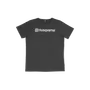 Vooraanzicht van een t-shirt met Husqvarna-branding.
