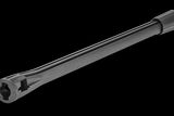 Front view of a long, cylindrical tool with a hexagonal socket end.