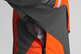 Close-up of a Husqvarna work jacket showing the interior lining and zipper.