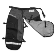 Functional Apron Chainsaw Chaps. Front view of Husqvarna protective leg wear with adjustable straps.