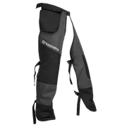 Front view of Husqvarna chainsaw protective trousers.